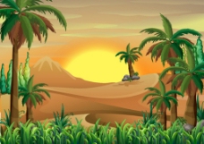 大自然沙漠背景图