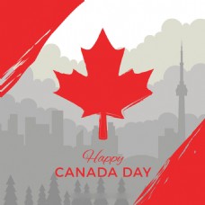 抽象创意加拿大国庆日国旗背景