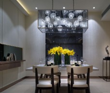 现代时尚室内餐厅餐桌吊灯设计图