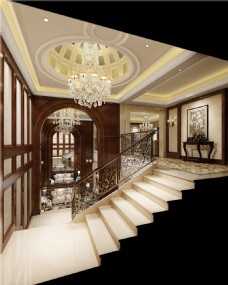 欧式豪华室内楼梯设计图