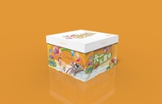 儿童节迪士尼乐园生日蛋糕盒