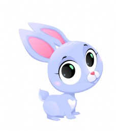 卡通矢量小白兔eps