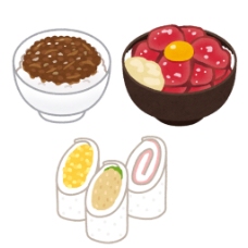 日本设计日本食物水彩手绘食物图标设计素材
