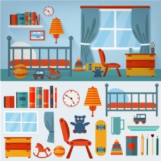 现代生活之日式IKEA家具儿童卧室家具漫画图片