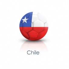 国足智利国旗足球贴图矢量素材