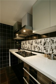 厨房设计现代厨房背景墙设计图