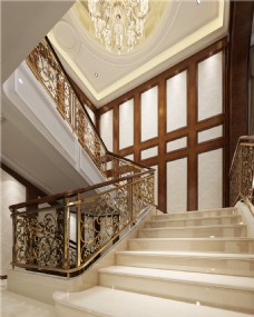 楼梯设计欧式豪华楼梯吊灯设计图