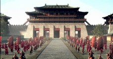 古代建筑唐朝皇宫外景大气战争