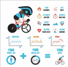 自行车运动自行车男运动员信息图表
