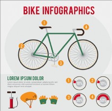 卡通自行车运动信息图