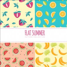 平面设计的夏季水果图案
