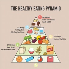 健康饮食金字塔的背景