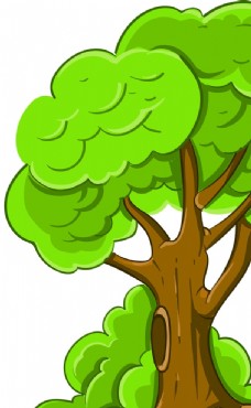 绿色的大树木
