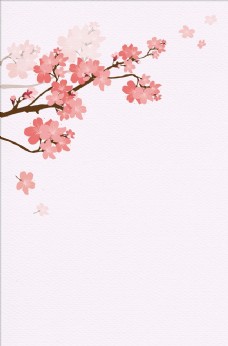 春天海报手绘樱花背景
