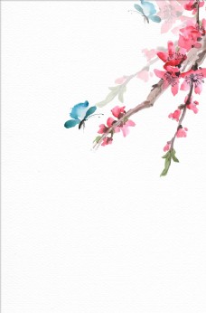 春季背景手绘樱花背景