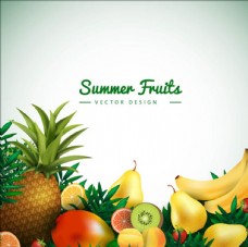 新年水果夏季热带水果背景
