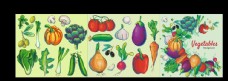 绿色蔬菜手绘蔬菜