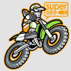 SPA插图越野摩托车插画图片