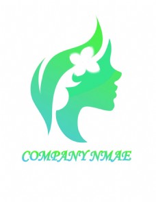 女性侧脸logo