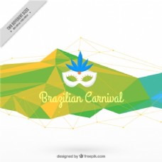 多边形巴西狂欢节背景