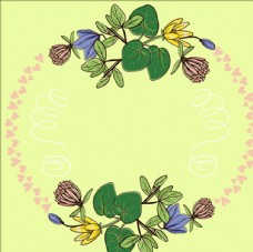 春季新品上市春天的花卉花环插图