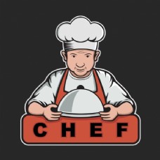 标志设计厨师标志模板设计