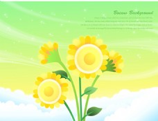 矢量太阳花装饰图案