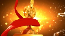 企业年会金杯奖杯红丝绸通用颁奖典礼