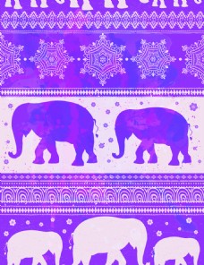 紫色大象背景