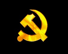 PPT模版金色党徽视频素材
