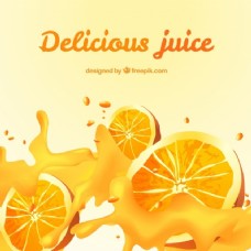 健康饮食美味的橙汁背景在现实中的设计