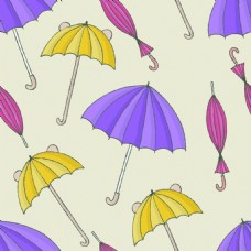 卡通雨伞矢量纹理背景