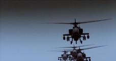 战斗直升飞机特写镜头军事力量高清视频实拍