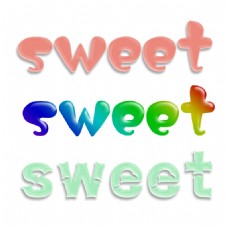 sweet 糖果艺术字体