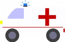 卡通救护车素材设计