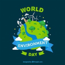 世界环境日背景与可再生能源