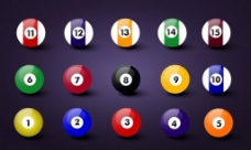 数字背景彩色数字桌球背景图