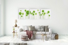 毛茸茸的植物图案装饰挂画高清图片