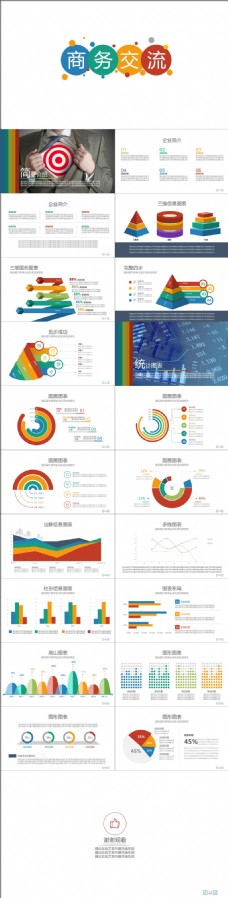 商业图表商业计划团队介绍产品宣传数据图表专业
