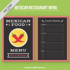 墨西哥风格的红辣椒菜单