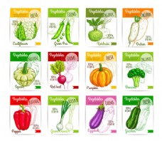 健康蔬菜水果海报卡片