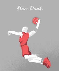 多彩的背景篮球运动员跳跃设计