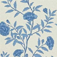欧式花纹背景蓝色花枝图案壁纸