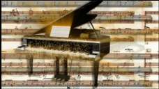 钢琴曲谱动感特效视频背景素材