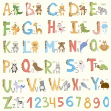 动物字母设计