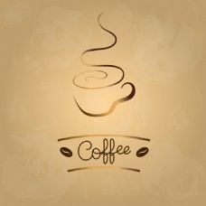 咖啡杯复古咖啡商标