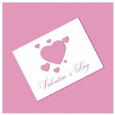 情人节快乐粉红色的情人节卡片