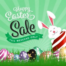春季背景复活节销售背景与兔子
