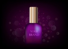 紫色瓶子护肤品背景图