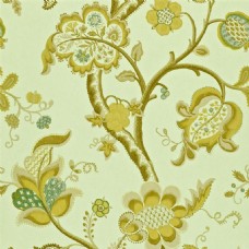 欧式花纹背景黄色花枝树干壁纸